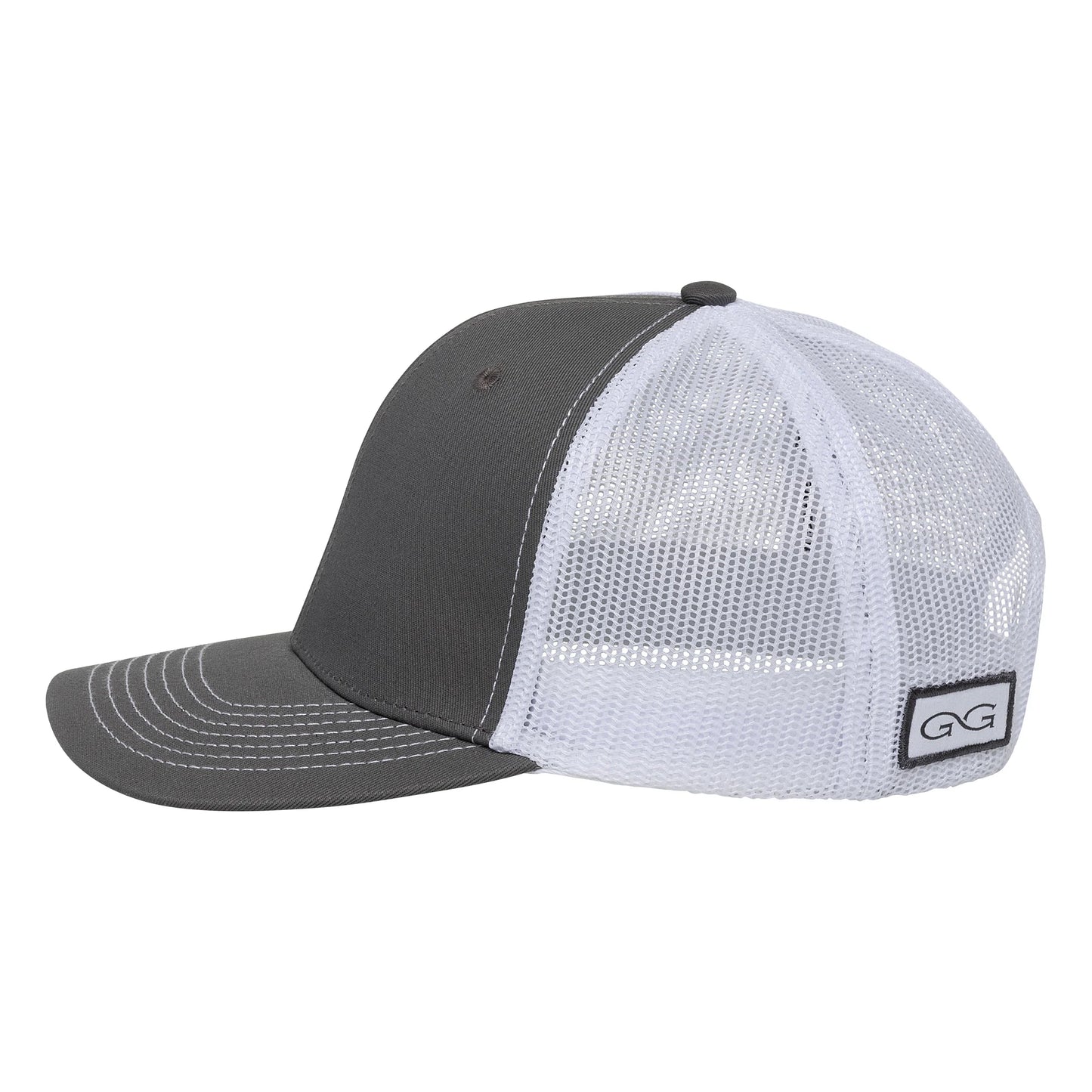 GunMetal Gray/White MeshBack Cap